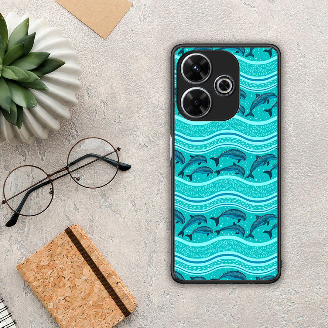 Swimming Dolphins - Xiaomi Redmi 13 θήκη
