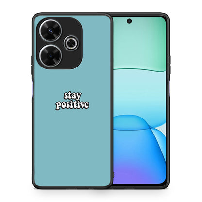 Θήκη Xiaomi Redmi 13 Positive Text από τη Smartfits με σχέδιο στο πίσω μέρος και μαύρο περίβλημα | Xiaomi Redmi 13 Positive Text case with colorful back and black bezels