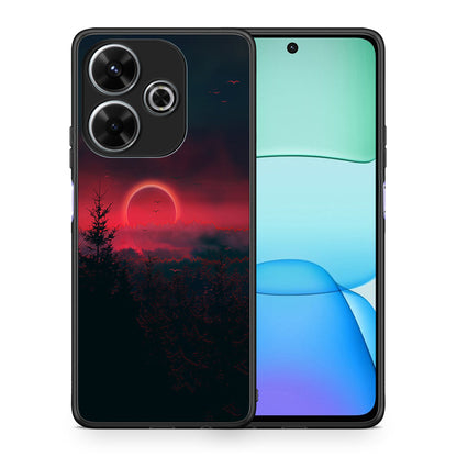 Θήκη Xiaomi Redmi 13 Sunset Tropic από τη Smartfits με σχέδιο στο πίσω μέρος και μαύρο περίβλημα | Xiaomi Redmi 13 Sunset Tropic case with colorful back and black bezels