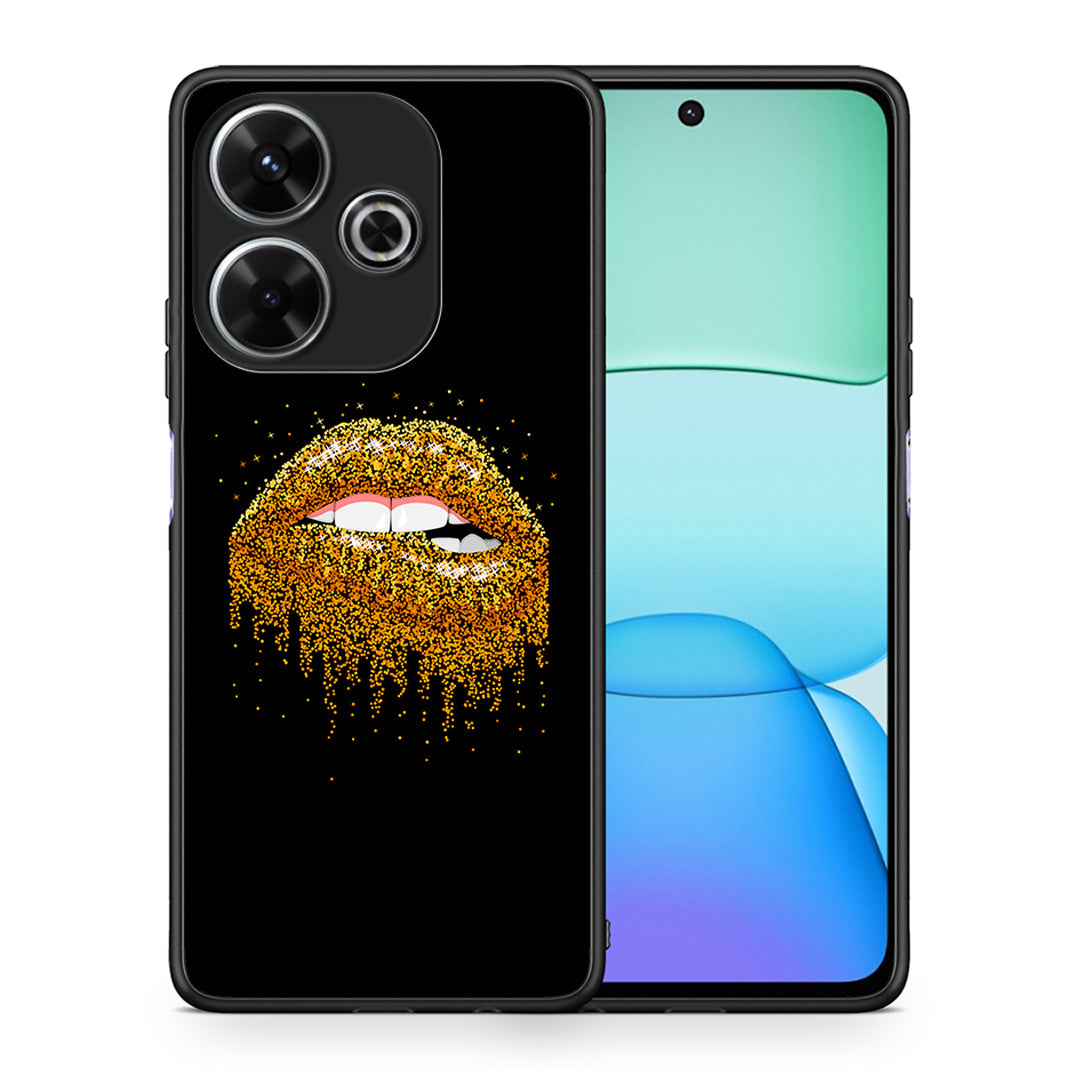 Θήκη Xiaomi Redmi 13 Golden Valentine από τη Smartfits με σχέδιο στο πίσω μέρος και μαύρο περίβλημα | Xiaomi Redmi 13 Golden Valentine case with colorful back and black bezels