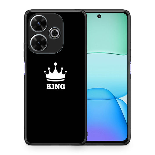 Θήκη Xiaomi Redmi 13 King Valentine από τη Smartfits με σχέδιο στο πίσω μέρος και μαύρο περίβλημα | Xiaomi Redmi 13 King Valentine case with colorful back and black bezels