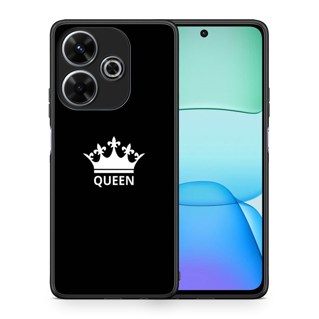 Θήκη Xiaomi Redmi 13 Queen Valentine από τη Smartfits με σχέδιο στο πίσω μέρος και μαύρο περίβλημα | Xiaomi Redmi 13 Queen Valentine case with colorful back and black bezels