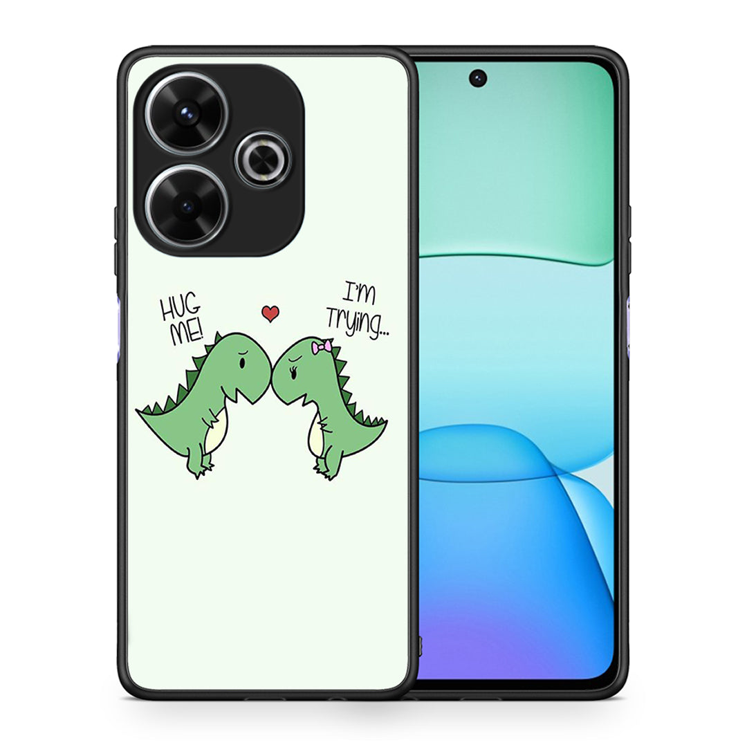 Θήκη Xiaomi Redmi 13 Rex Valentine από τη Smartfits με σχέδιο στο πίσω μέρος και μαύρο περίβλημα | Xiaomi Redmi 13 Rex Valentine case with colorful back and black bezels