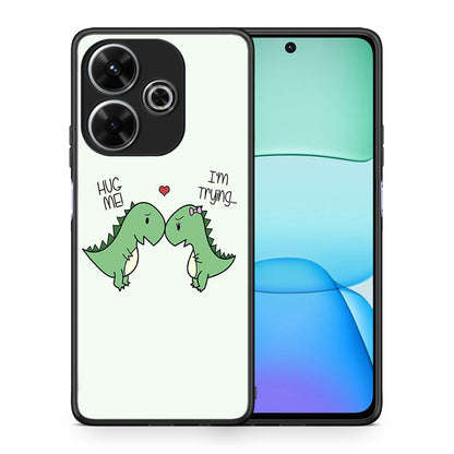 Θήκη Xiaomi Redmi 13 Rex Valentine από τη Smartfits με σχέδιο στο πίσω μέρος και μαύρο περίβλημα | Xiaomi Redmi 13 Rex Valentine case with colorful back and black bezels