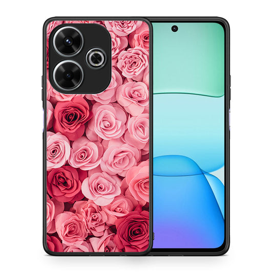 Θήκη Xiaomi Redmi 13 RoseGarden Valentine από τη Smartfits με σχέδιο στο πίσω μέρος και μαύρο περίβλημα | Xiaomi Redmi 13 RoseGarden Valentine case with colorful back and black bezels