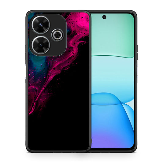 Θήκη Xiaomi Redmi 13 Pink Black Watercolor από τη Smartfits με σχέδιο στο πίσω μέρος και μαύρο περίβλημα | Xiaomi Redmi 13 Pink Black Watercolor case with colorful back and black bezels