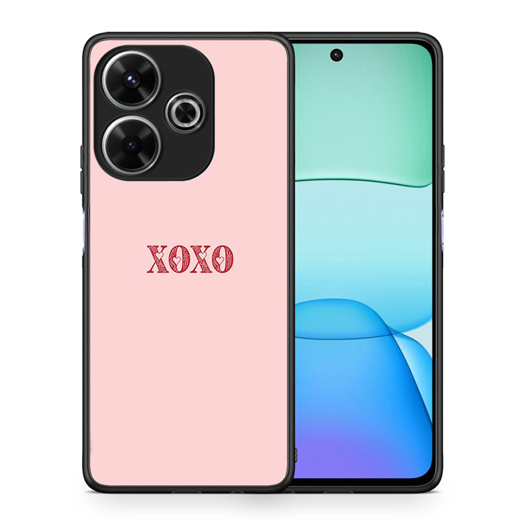 Θήκη Xiaomi Redmi 13 XOXO Love από τη Smartfits με σχέδιο στο πίσω μέρος και μαύρο περίβλημα | Xiaomi Redmi 13 XOXO Love case with colorful back and black bezels