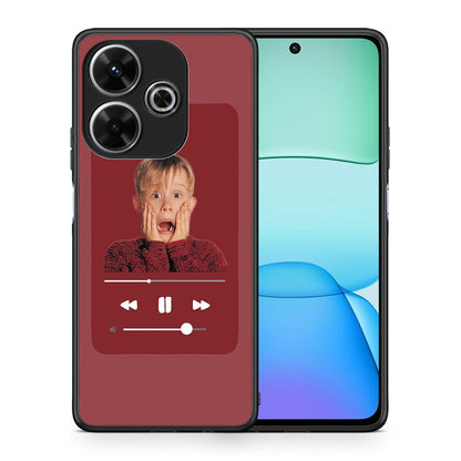 Θήκη Xiaomi Redmi 13 Xmas Alone Music από τη Smartfits με σχέδιο στο πίσω μέρος και μαύρο περίβλημα | Xiaomi Redmi 13 Xmas Alone Music case with colorful back and black bezels