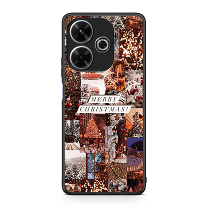 Xiaomi Redmi 13 Xmas Collage θήκη από τη Smartfits με σχέδιο στο πίσω μέρος και μαύρο περίβλημα | Smartphone case with colorful back and black bezels by Smartfits