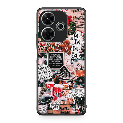 Xiaomi Redmi 13 Xmas Habbits θήκη από τη Smartfits με σχέδιο στο πίσω μέρος και μαύρο περίβλημα | Smartphone case with colorful back and black bezels by Smartfits