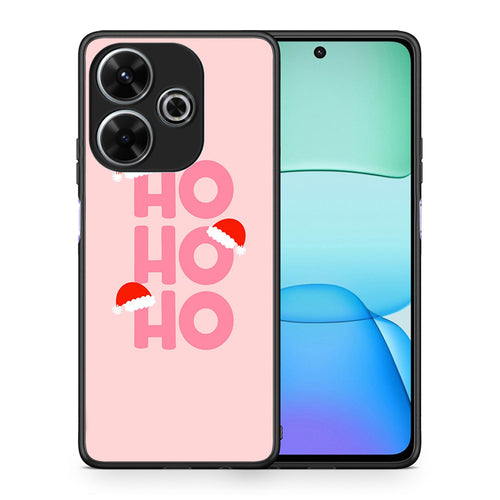 Θήκη Xiaomi Redmi 13 Xmas Ho Ho Ho από τη Smartfits με σχέδιο στο πίσω μέρος και μαύρο περίβλημα | Xiaomi Redmi 13 Xmas Ho Ho Ho case with colorful back and black bezels