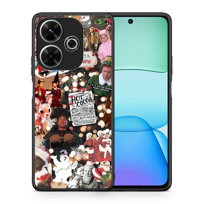 Θήκη Xiaomi Redmi 13 Xmas Movies από τη Smartfits με σχέδιο στο πίσω μέρος και μαύρο περίβλημα | Xiaomi Redmi 13 Xmas Movies case with colorful back and black bezels