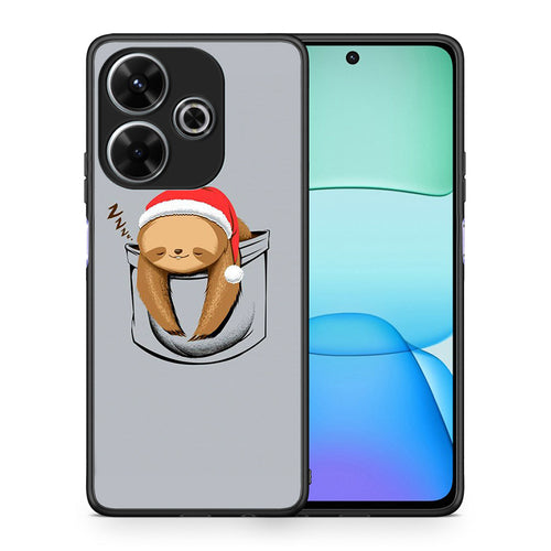 Θήκη Xiaomi Redmi 13 Xmas Zzzz από τη Smartfits με σχέδιο στο πίσω μέρος και μαύρο περίβλημα | Xiaomi Redmi 13 Xmas Zzzz case with colorful back and black bezels