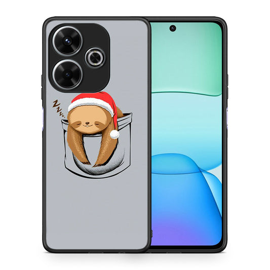 Θήκη Xiaomi Redmi 13 Xmas Zzzz από τη Smartfits με σχέδιο στο πίσω μέρος και μαύρο περίβλημα | Xiaomi Redmi 13 Xmas Zzzz case with colorful back and black bezels
