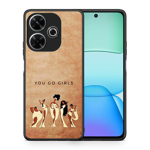 Θήκη Xiaomi Redmi 13 You Go Girl από τη Smartfits με σχέδιο στο πίσω μέρος και μαύρο περίβλημα | Xiaomi Redmi 13 You Go Girl case with colorful back and black bezels