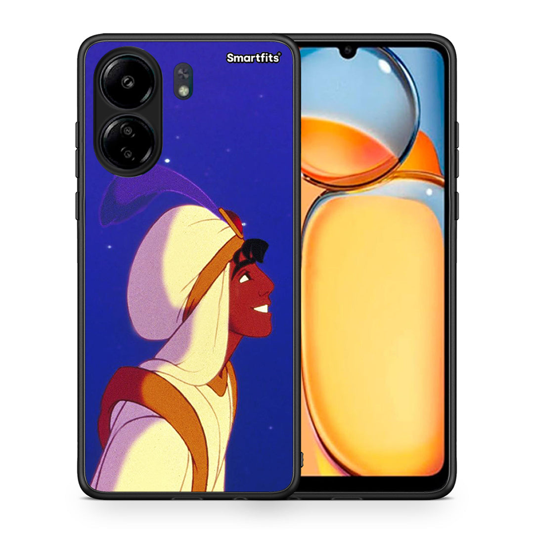 Θήκη Xiaomi Poco C65 Alladin And Jasmine Love 1 από τη Smartfits με σχέδιο στο πίσω μέρος και μαύρο περίβλημα | Xiaomi Poco C65 Alladin And Jasmine Love 1 case with colorful back and black bezels