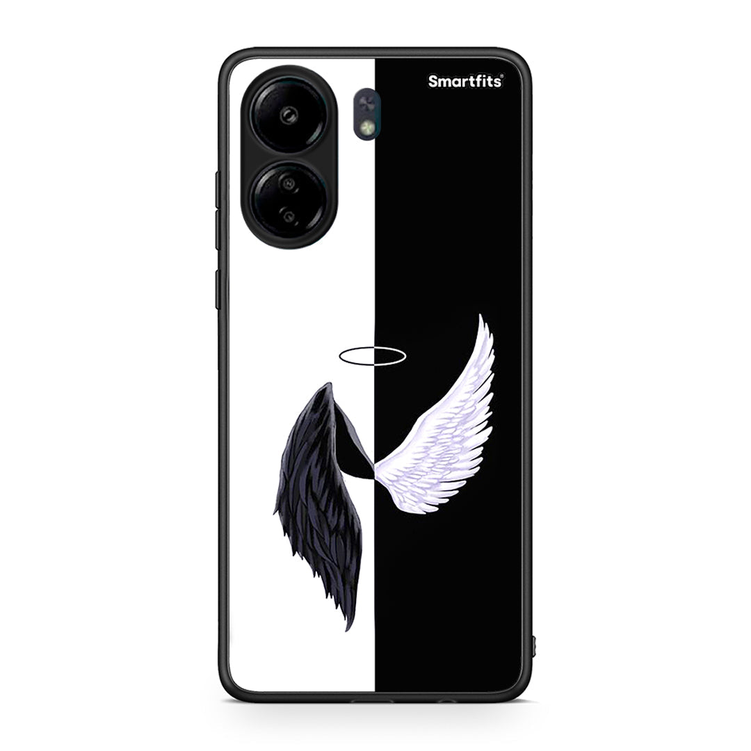 Xiaomi Poco C65 Angels Demons θήκη από τη Smartfits με σχέδιο στο πίσω μέρος και μαύρο περίβλημα | Smartphone case with colorful back and black bezels by Smartfits