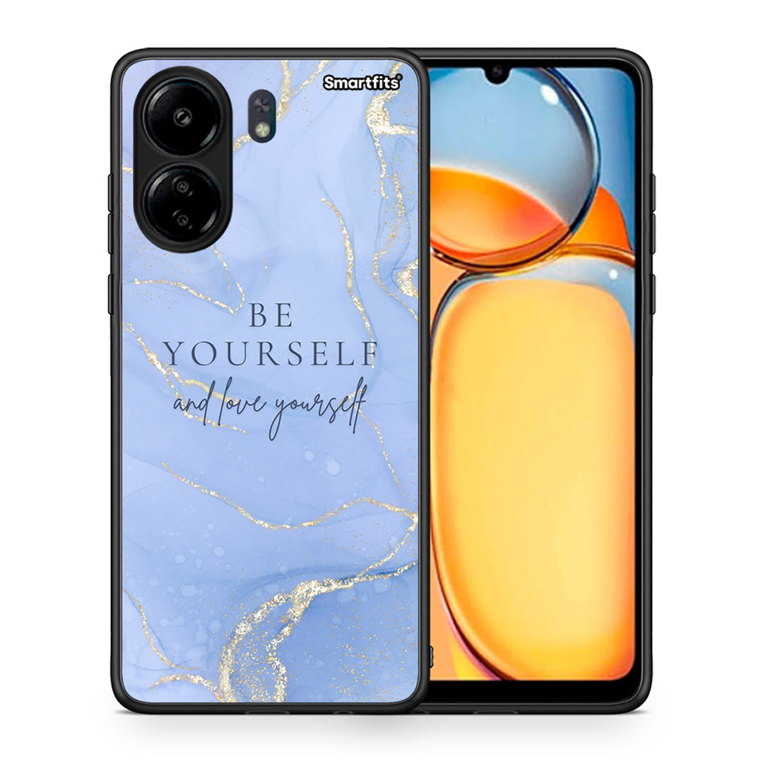 Θήκη Xiaomi Poco C65 Be Yourself από τη Smartfits με σχέδιο στο πίσω μέρος και μαύρο περίβλημα | Xiaomi Poco C65 Be Yourself case with colorful back and black bezels