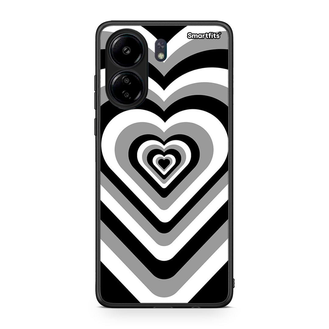 Xiaomi Poco C65 Black Hearts θήκη από τη Smartfits με σχέδιο στο πίσω μέρος και μαύρο περίβλημα | Smartphone case with colorful back and black bezels by Smartfits