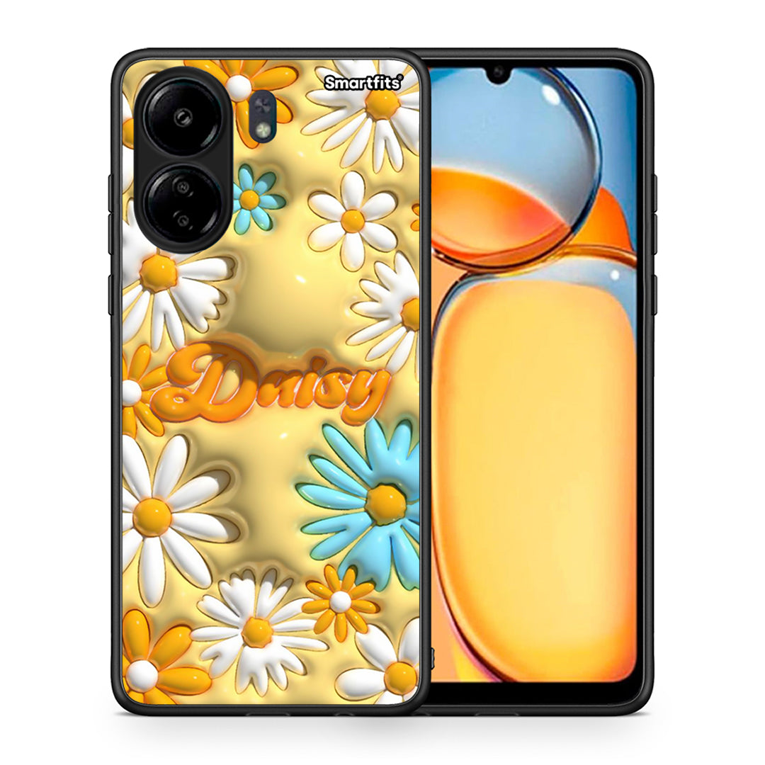 Θήκη Xiaomi Redmi 13C Bubble Daisies από τη Smartfits με σχέδιο στο πίσω μέρος και μαύρο περίβλημα | Xiaomi Redmi 13C Bubble Daisies case with colorful back and black bezels