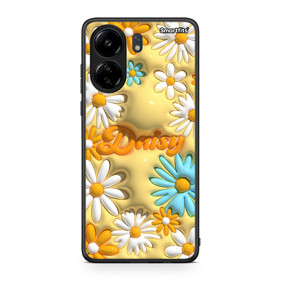 Xiaomi Poco C65 Bubble Daisies θήκη από τη Smartfits με σχέδιο στο πίσω μέρος και μαύρο περίβλημα | Smartphone case with colorful back and black bezels by Smartfits