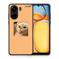 Thumbnail for Θήκη Xiaomi Poco C65 Cat Tongue από τη Smartfits με σχέδιο στο πίσω μέρος και μαύρο περίβλημα | Xiaomi Poco C65 Cat Tongue case with colorful back and black bezels