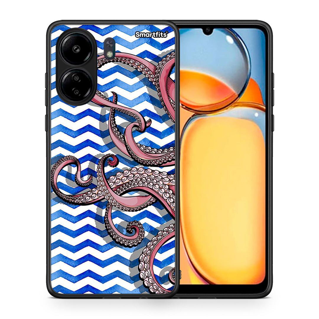 Θήκη Xiaomi Redmi 13C Chevron Devilfish από τη Smartfits με σχέδιο στο πίσω μέρος και μαύρο περίβλημα | Xiaomi Redmi 13C Chevron Devilfish case with colorful back and black bezels