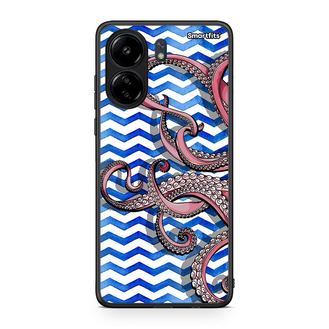 Xiaomi Redmi 13C Chevron Devilfish θήκη από τη Smartfits με σχέδιο στο πίσω μέρος και μαύρο περίβλημα | Smartphone case with colorful back and black bezels by Smartfits