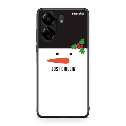 Xiaomi Poco C65 Christmas Chillin θήκη από τη Smartfits με σχέδιο στο πίσω μέρος και μαύρο περίβλημα | Smartphone case with colorful back and black bezels by Smartfits