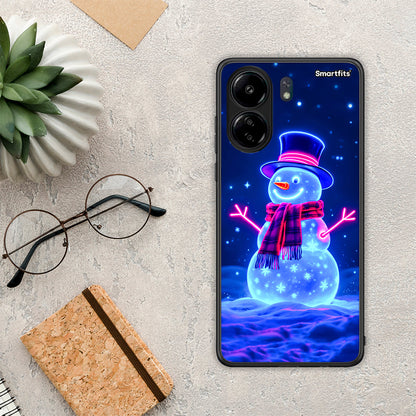 Christmas Neon Snowman - Xiaomi Poco C65 θήκη