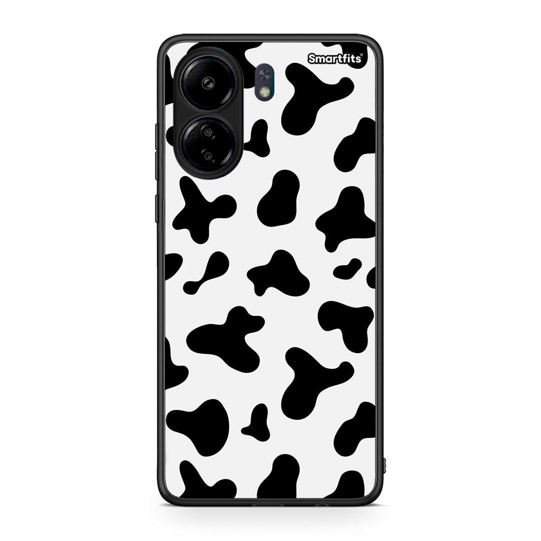 Xiaomi Poco C65 Cow Print θήκη από τη Smartfits με σχέδιο στο πίσω μέρος και μαύρο περίβλημα | Smartphone case with colorful back and black bezels by Smartfits