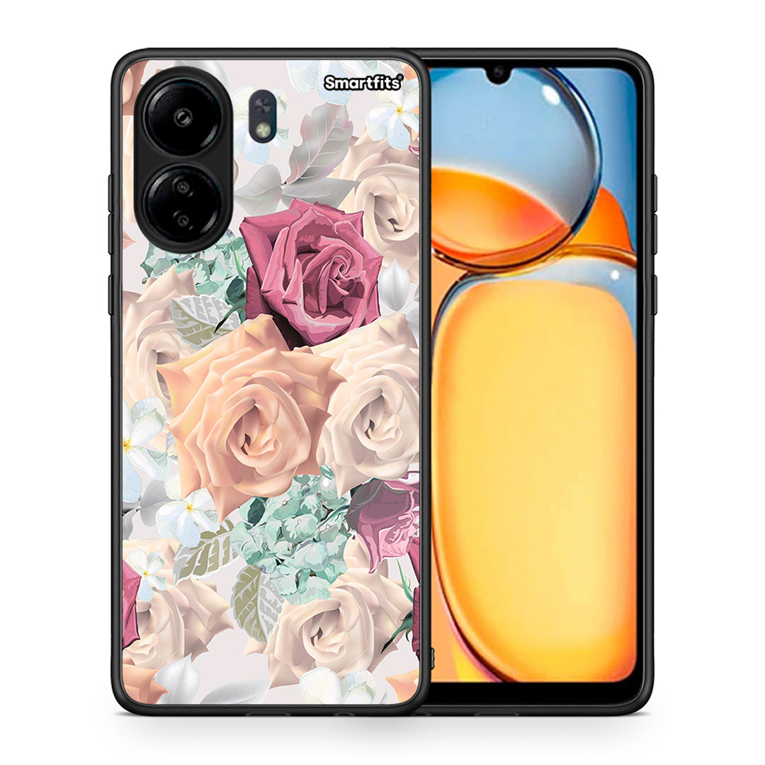 Θήκη Xiaomi Poco C65 Bouquet Floral από τη Smartfits με σχέδιο στο πίσω μέρος και μαύρο περίβλημα | Xiaomi Poco C65 Bouquet Floral case with colorful back and black bezels