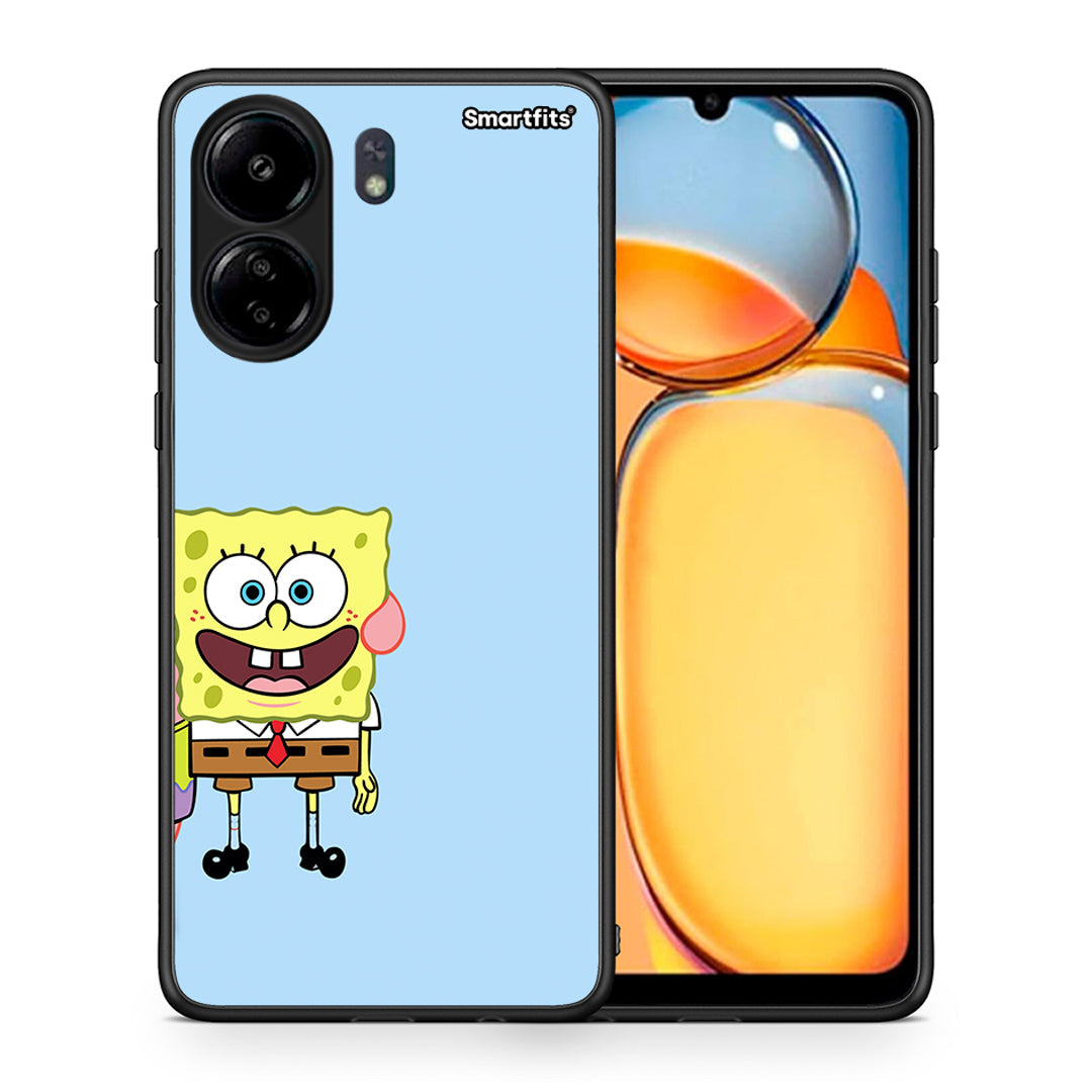 Θήκη Xiaomi Poco C65 Friends Bob από τη Smartfits με σχέδιο στο πίσω μέρος και μαύρο περίβλημα | Xiaomi Poco C65 Friends Bob case with colorful back and black bezels