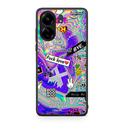 Xiaomi Poco C65 Game Over θήκη από τη Smartfits με σχέδιο στο πίσω μέρος και μαύρο περίβλημα | Smartphone case with colorful back and black bezels by Smartfits