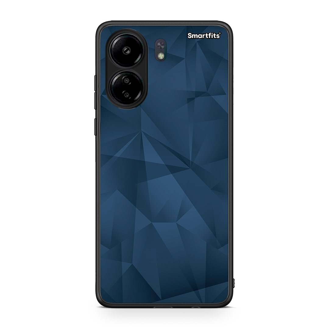 39 - Xiaomi Poco C65 Blue Abstract Geometric case, cover, bumper