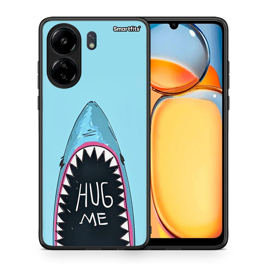 Θήκη Xiaomi Redmi 13C Hug Me από τη Smartfits με σχέδιο στο πίσω μέρος και μαύρο περίβλημα | Xiaomi Redmi 13C Hug Me case with colorful back and black bezels