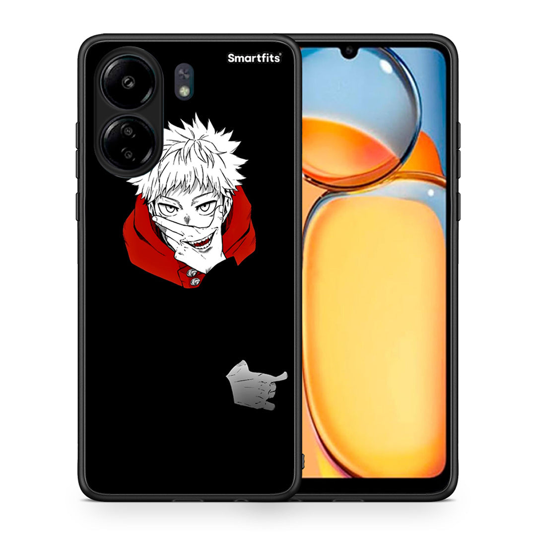 Θήκη Xiaomi Poco C65 Itadori Anime από τη Smartfits με σχέδιο στο πίσω μέρος και μαύρο περίβλημα | Xiaomi Poco C65 Itadori Anime case with colorful back and black bezels