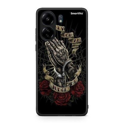 Xiaomi Redmi 13C Judge By God θήκη από τη Smartfits με σχέδιο στο πίσω μέρος και μαύρο περίβλημα | Smartphone case with colorful back and black bezels by Smartfits