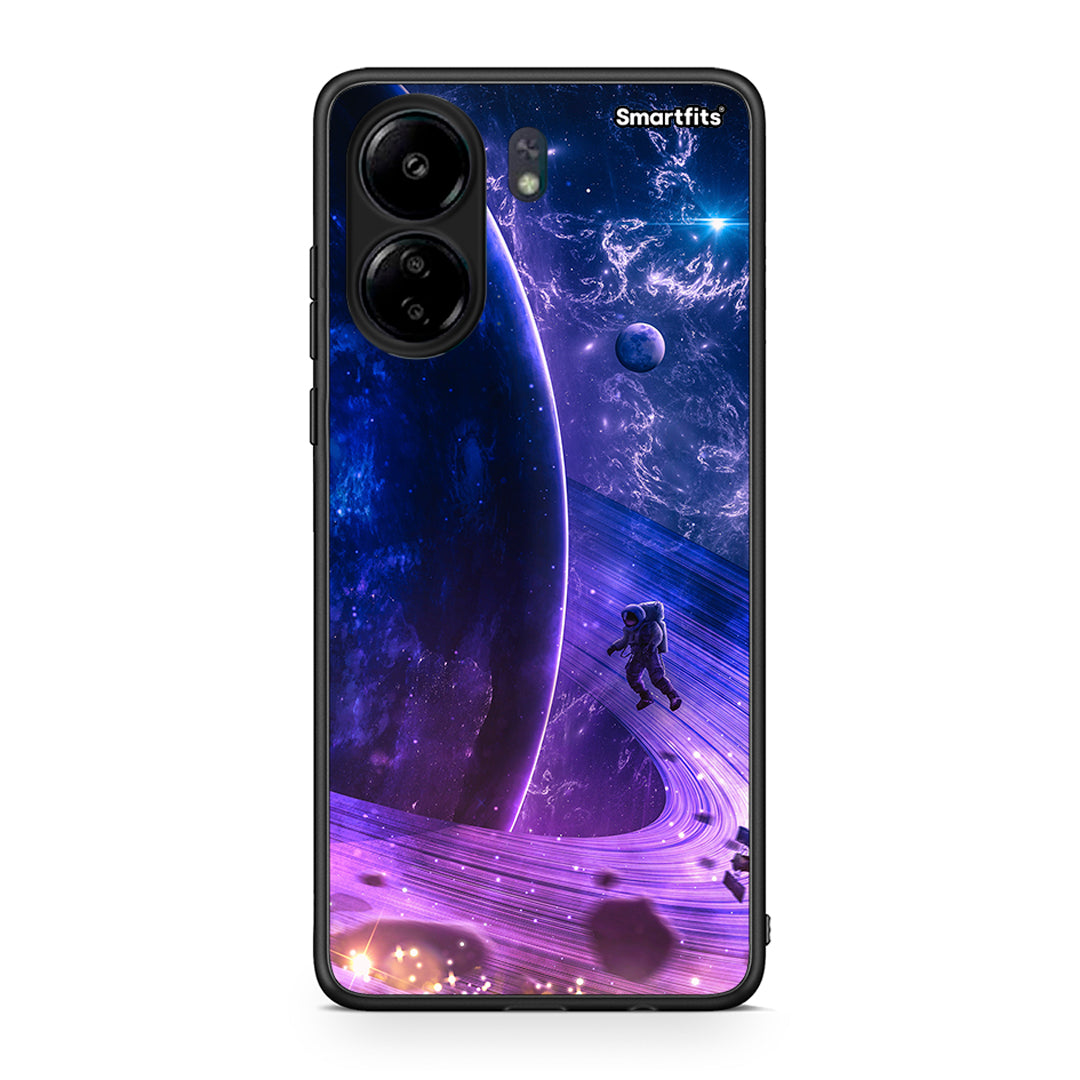 Xiaomi Poco C65 Lost Astronaut θήκη από τη Smartfits με σχέδιο στο πίσω μέρος και μαύρο περίβλημα | Smartphone case with colorful back and black bezels by Smartfits