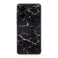 Thumbnail for 4 - Xiaomi Poco C65 Black Rosegold Marble case, cover, bumper