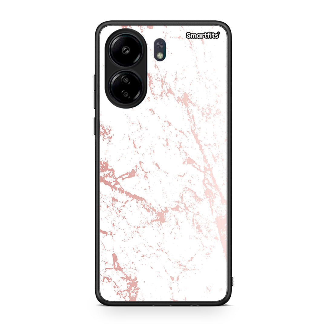 116 - Xiaomi Poco C65 Pink Splash Marble case, cover, bumper