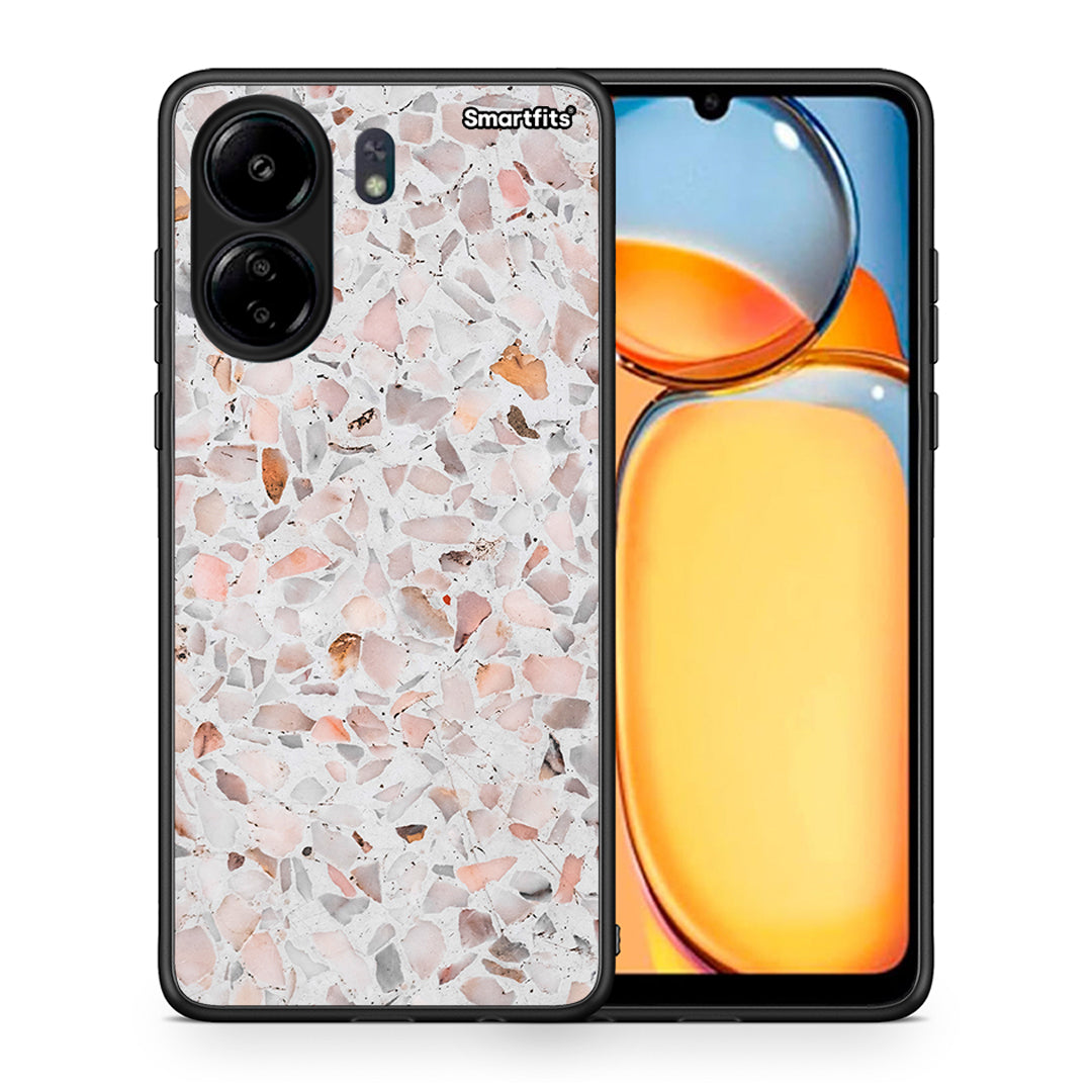 Θήκη Xiaomi Poco C65 Marble Terrazzo από τη Smartfits με σχέδιο στο πίσω μέρος και μαύρο περίβλημα | Xiaomi Poco C65 Marble Terrazzo case with colorful back and black bezels