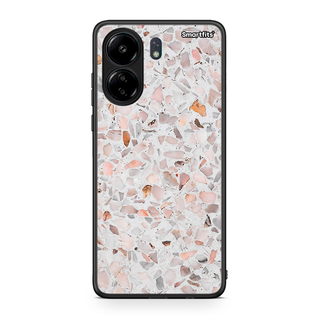 Xiaomi Poco C65 Marble Terrazzo θήκη από τη Smartfits με σχέδιο στο πίσω μέρος και μαύρο περίβλημα | Smartphone case with colorful back and black bezels by Smartfits