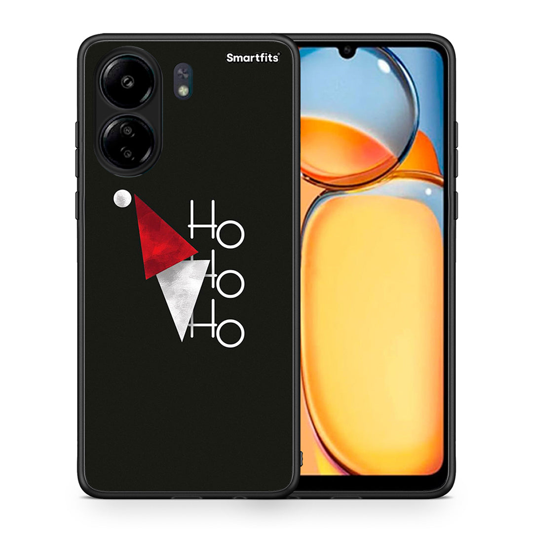 Θήκη Xiaomi Poco C65 Minimal Christmas από τη Smartfits με σχέδιο στο πίσω μέρος και μαύρο περίβλημα | Xiaomi Poco C65 Minimal Christmas case with colorful back and black bezels