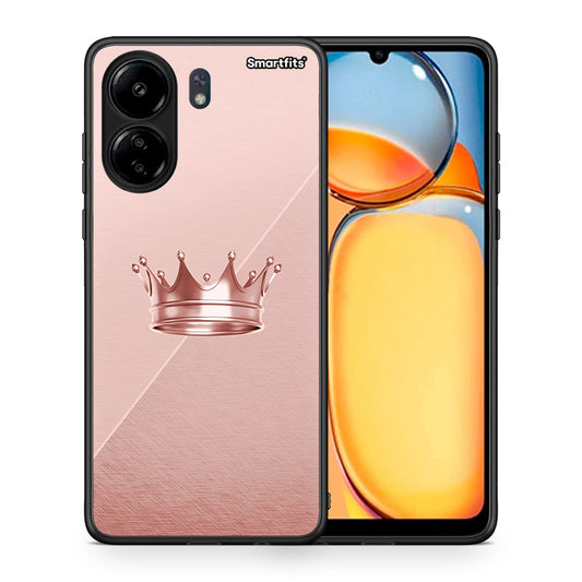 Θήκη Xiaomi Poco C65 Crown Minimal από τη Smartfits με σχέδιο στο πίσω μέρος και μαύρο περίβλημα | Xiaomi Poco C65 Crown Minimal case with colorful back and black bezels