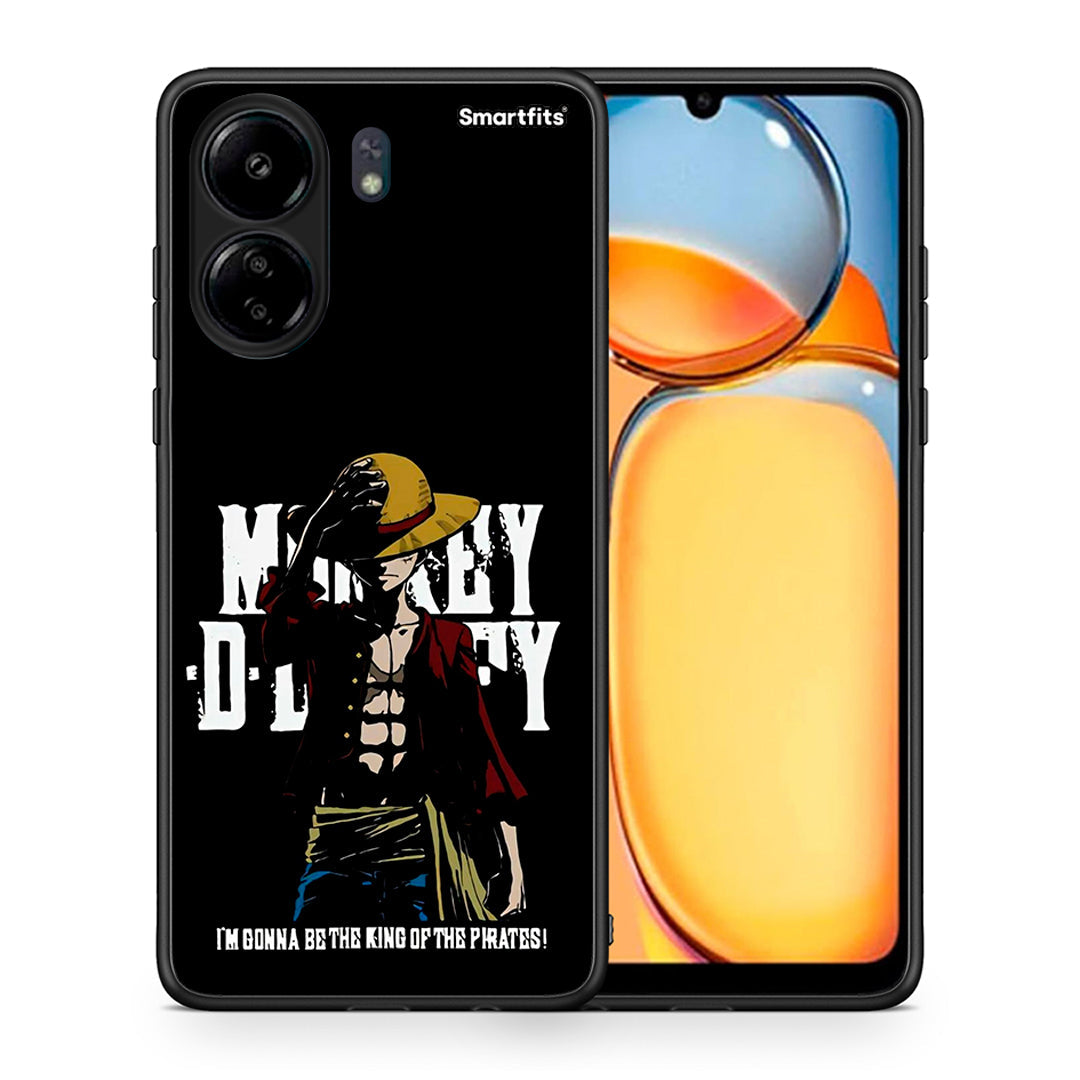 Θήκη Xiaomi Poco C65 Pirate King από τη Smartfits με σχέδιο στο πίσω μέρος και μαύρο περίβλημα | Xiaomi Poco C65 Pirate King case with colorful back and black bezels