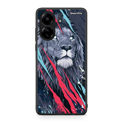 4 - Xiaomi Poco C65 Lion Designer PopArt case, cover, bumper
