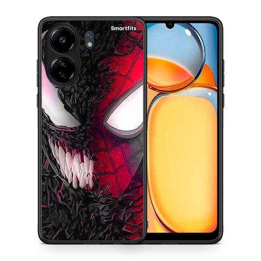 Θήκη Xiaomi Poco C65 SpiderVenom PopArt από τη Smartfits με σχέδιο στο πίσω μέρος και μαύρο περίβλημα | Xiaomi Poco C65 SpiderVenom PopArt case with colorful back and black bezels