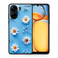 Thumbnail for Θήκη Xiaomi Poco C65 Real Daisies από τη Smartfits με σχέδιο στο πίσω μέρος και μαύρο περίβλημα | Xiaomi Poco C65 Real Daisies case with colorful back and black bezels