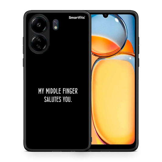 Θήκη Xiaomi Poco C65 Salute από τη Smartfits με σχέδιο στο πίσω μέρος και μαύρο περίβλημα | Xiaomi Poco C65 Salute case with colorful back and black bezels
